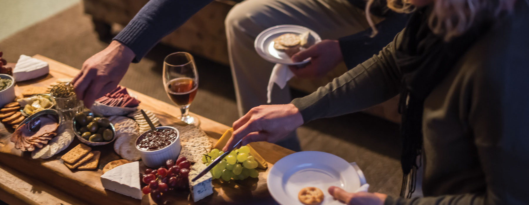 Couple sharing a platter