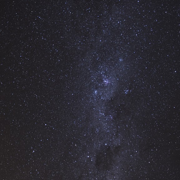 MIlky way shown on dark night sky