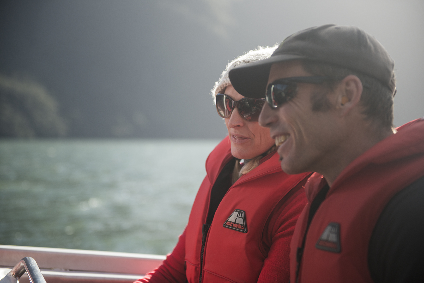 People on boat with lifejackets