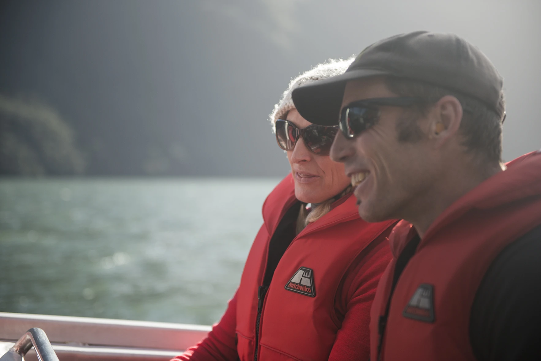 People on boat with lifejackets